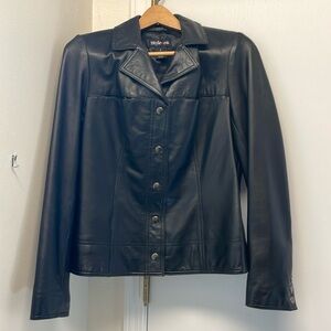 Vintage Black Genuine Leather Jacket